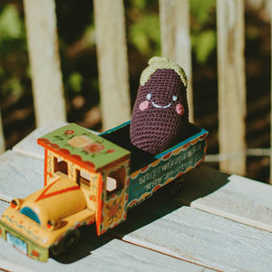 Friendly Plush Toy Eggplant Rattle