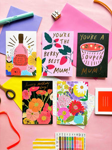 You're the Berry Best Mum Punny Strawberries Mother's Day  Greetings Card