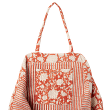 Load image into Gallery viewer, Indian Flowers Printed Large Bag Tupia Terracotta