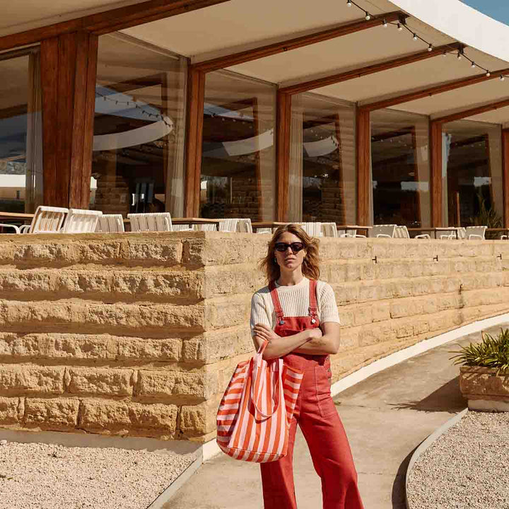 ELISABETH TOTE BAG STRIPES TOMATO / CANDY