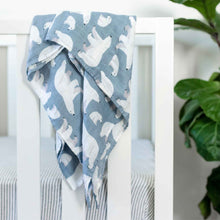 Load image into Gallery viewer, Bamboo Muslin Swaddle - Polar Bear