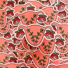 Load image into Gallery viewer, Blooming Uterus Vinyl Sticker- Feminist Women&#39;s Rights Art