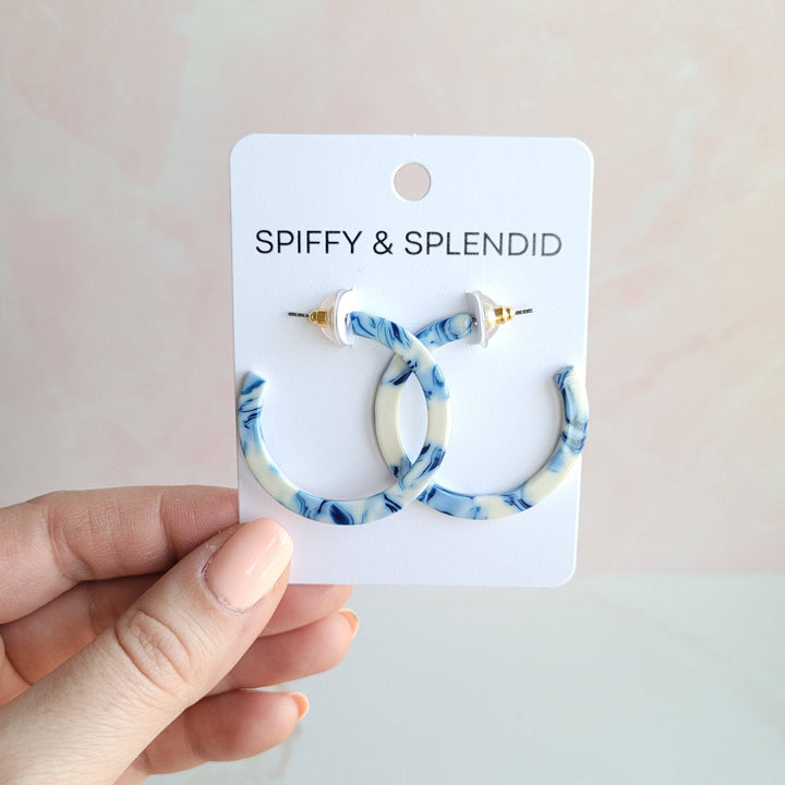Camy Hoops - Greek Goddess Blue // Jewelry, Earrings, Gift SS521
