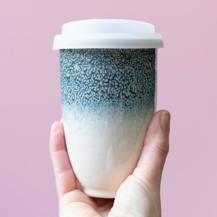 Glacier Ceramic Travel Cup 12oz | Coffee Shop Essentials NV45