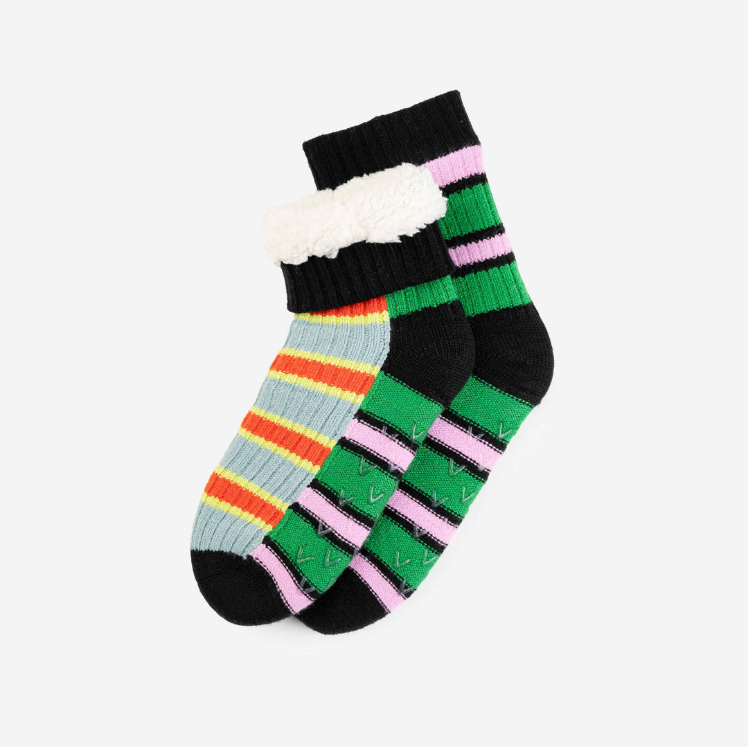 Zipper Stripe House Socks VR979