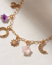 Load image into Gallery viewer, Starlit Trail Charm Necklace - Pastel Multi-Stone LN10