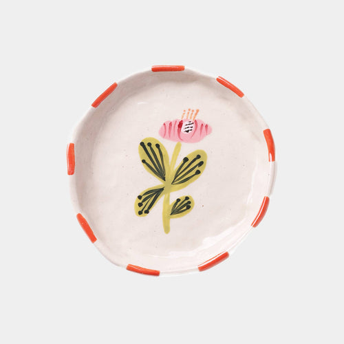 Hand-painted Plate – Flower – 5.2″ CG227