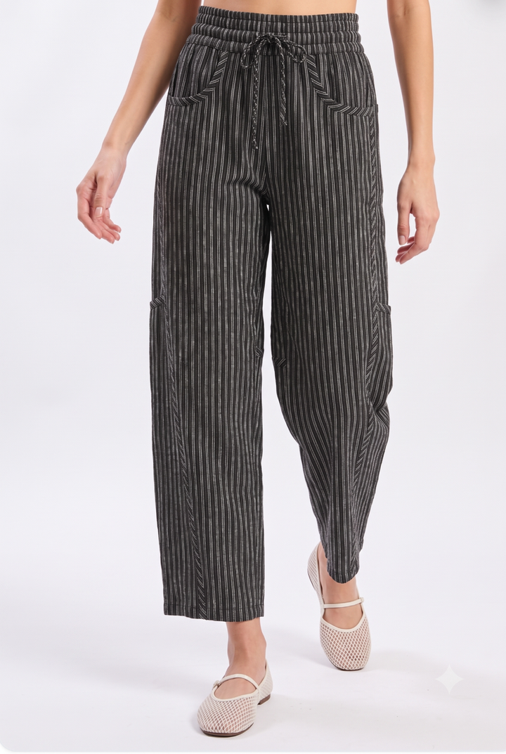 CB168 Pinstripe Drawstring Pants