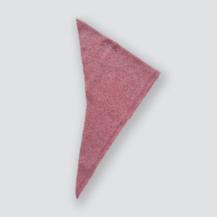 Solid Color Knitted Wool Blend Triangle Scarf for Women SL499