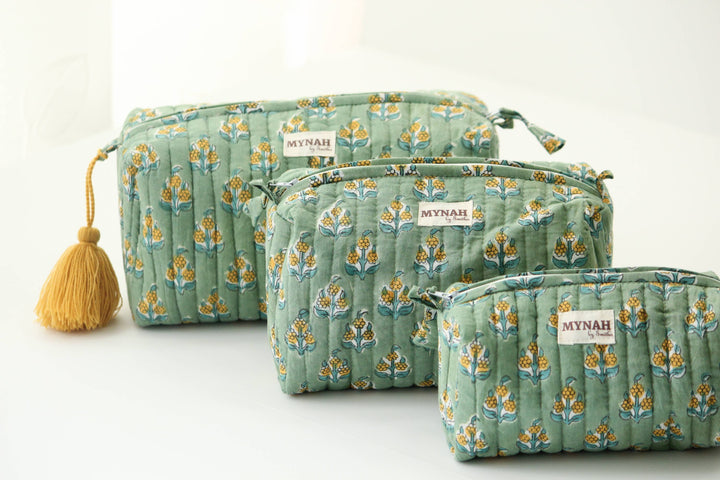 Ochre motif print travel/make up/organizer/bag MH877