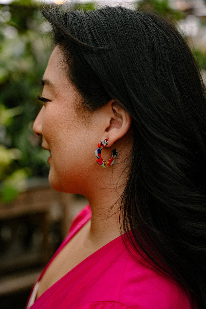 Flora Hoops - Fiesta // Summer Spring Flower Jewelry Earring SS529