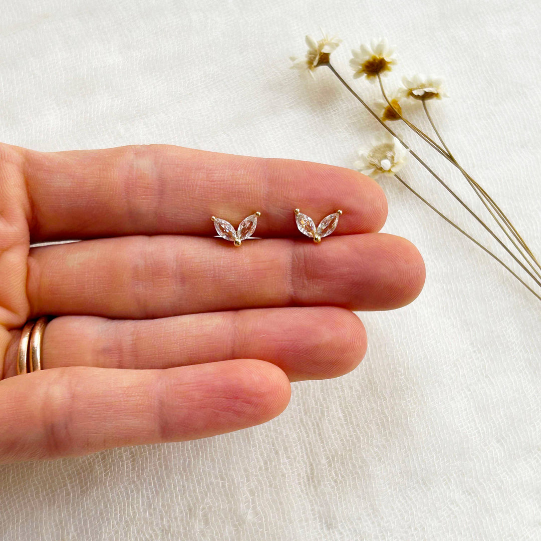 CZ Double Marquise Studs KT31