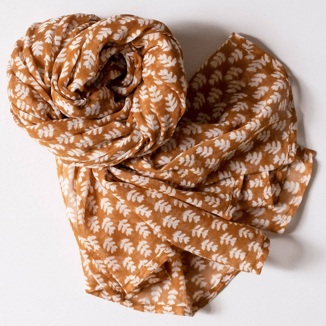 Tula Pumpkin Block Printed Scarf GMS22