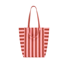 Load image into Gallery viewer, ELISABETH TOTE BAG STRIPES BRICK / PINK