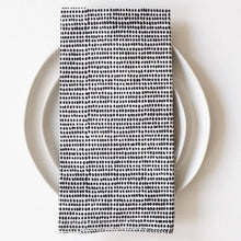 Load image into Gallery viewer, Tiny Dot Black Block Printed Napkins - set of 4