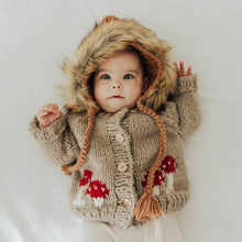 Load image into Gallery viewer, Mushroom Pebble Cardigan Sweater Baby &amp; Toddler