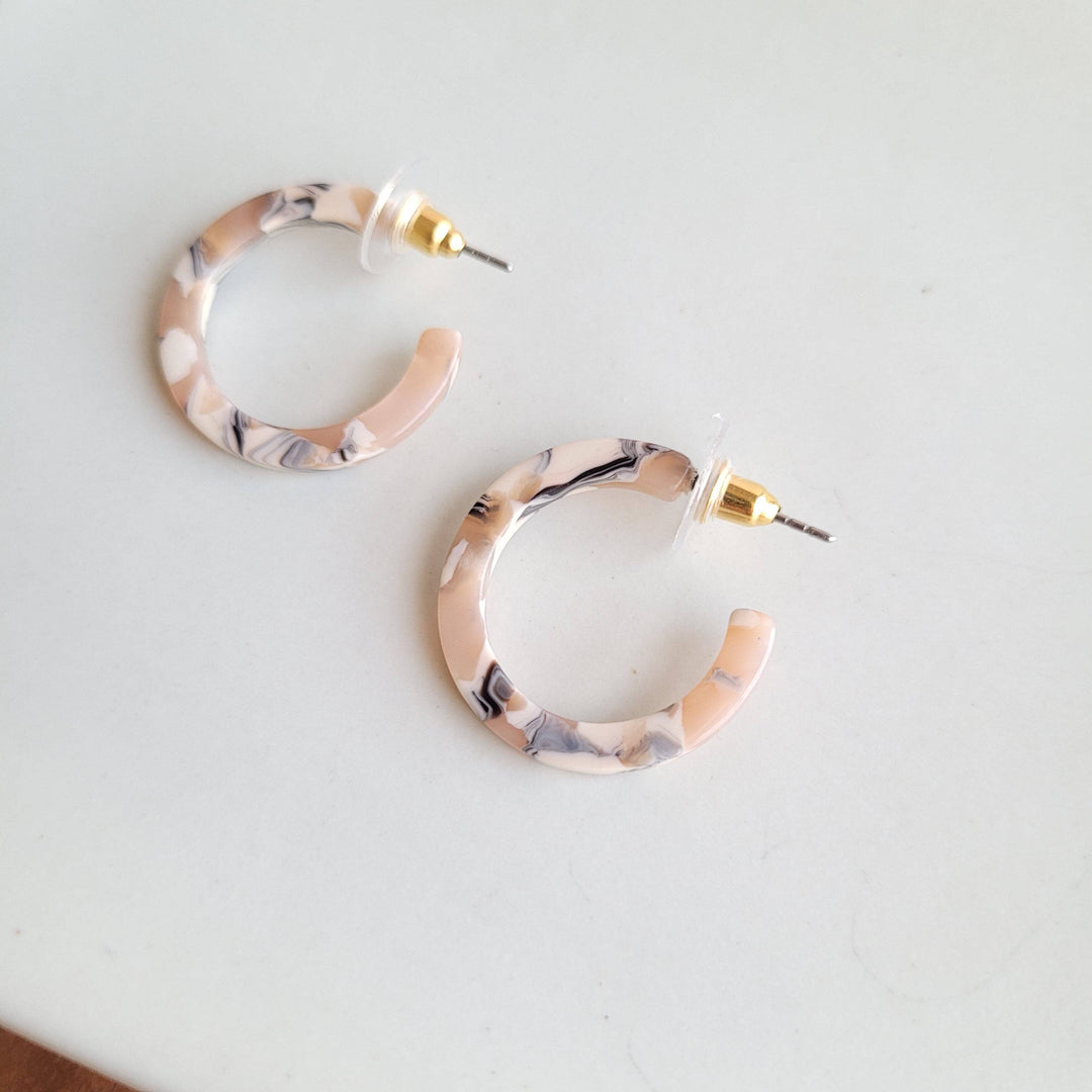 Cam Mini Hoops - Sandstone // Jewelry, Earrings, Fall SS354