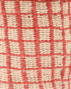 SAHIHI: Red Check Woven Storage Basket