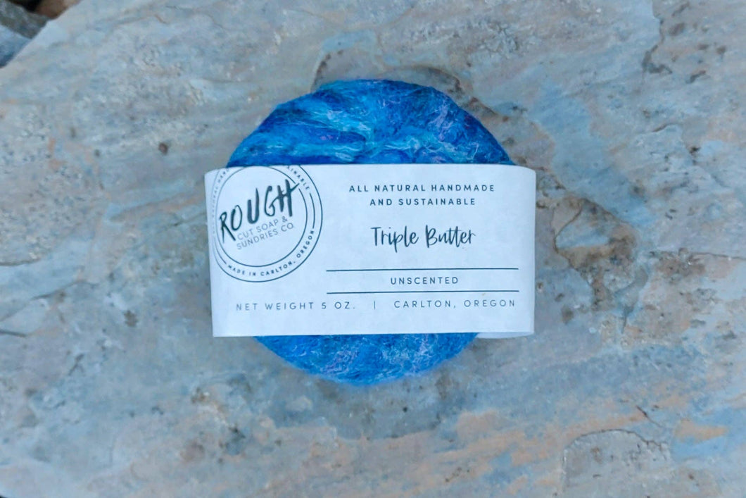 Felted Handcrafted Artisan Rough Cut Soap