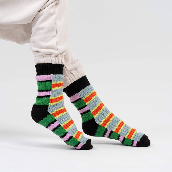 Zipper Stripe House Socks VR979