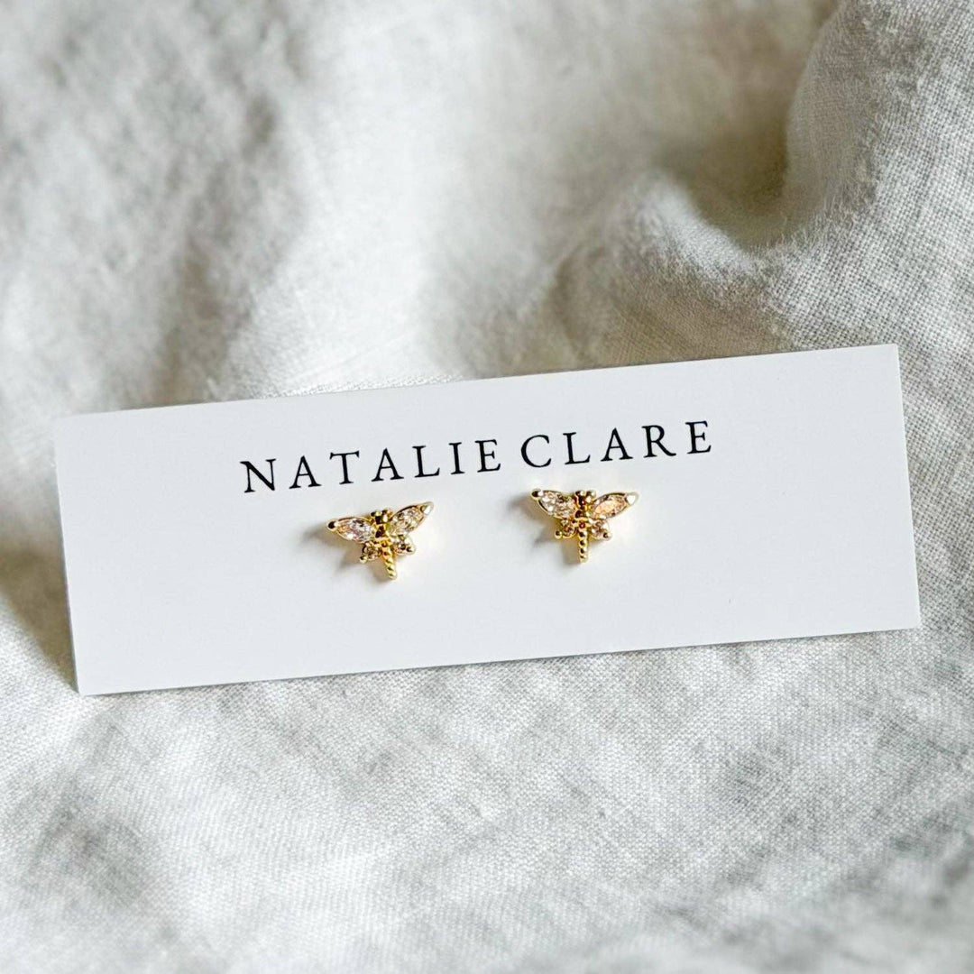 Sparkling Dragonfly Stud