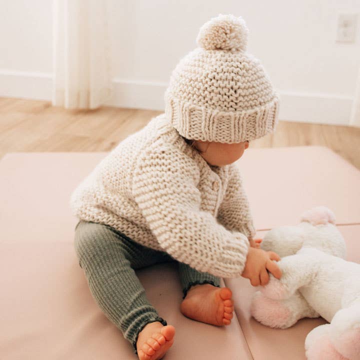 Natural Garter Stitch Cardigan Sweater Baby &amp; Toddler