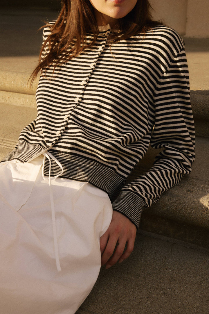 The Montana Cardigan | Striped Button-Down Cardigan AR225