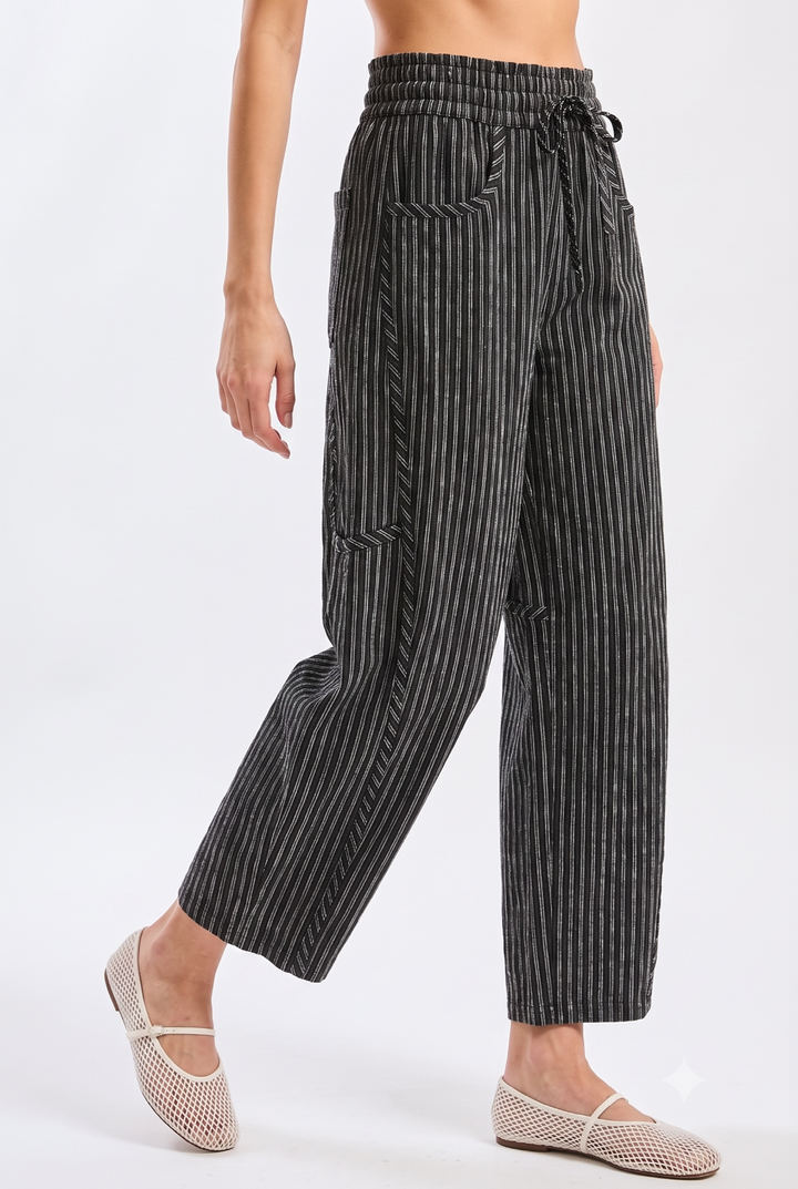 CB168 Pinstripe Drawstring Pants