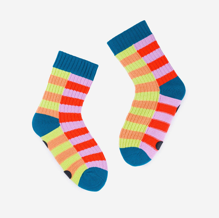 Super Stripe Knit House Socks VR983