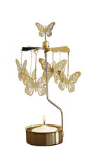 Load image into Gallery viewer, Rotary Candleholder, Butterfly, Gold