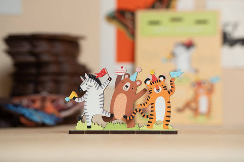 PARTY ANIMALS BIRTHDAY POP OUT CARD DD09