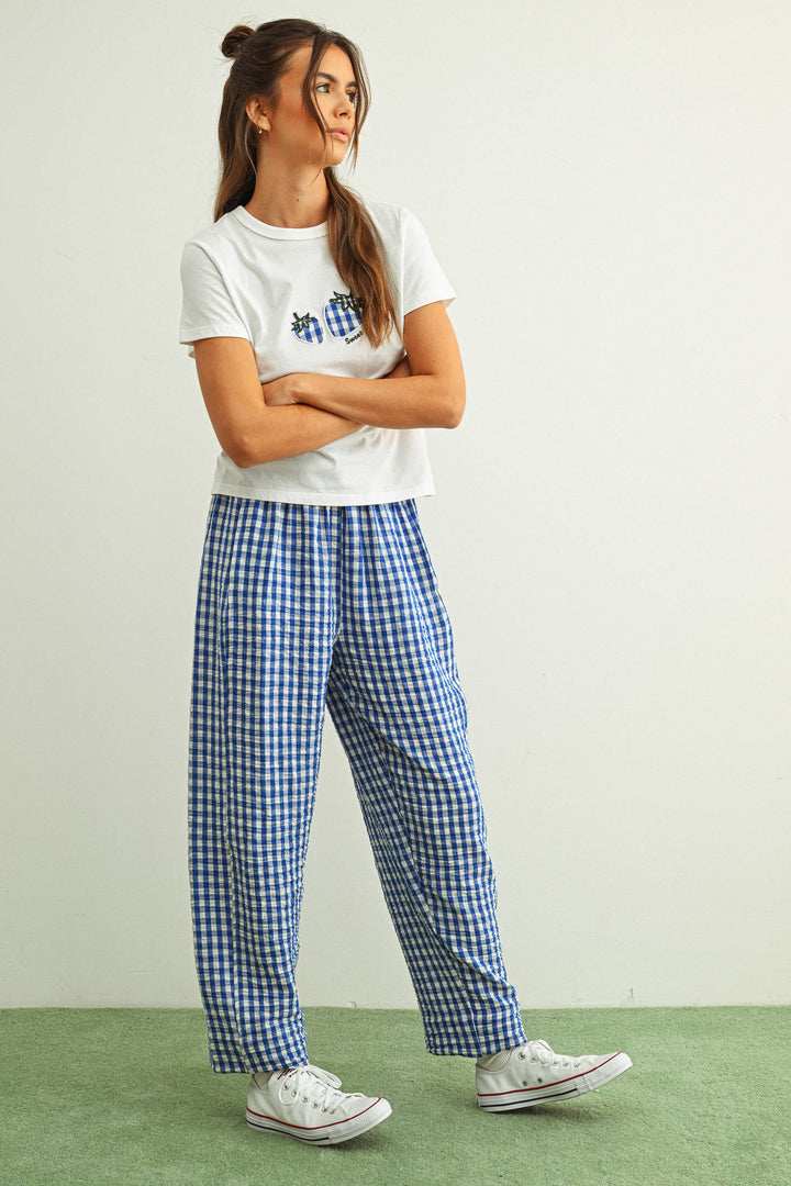 GINGHAM PANTS MM861