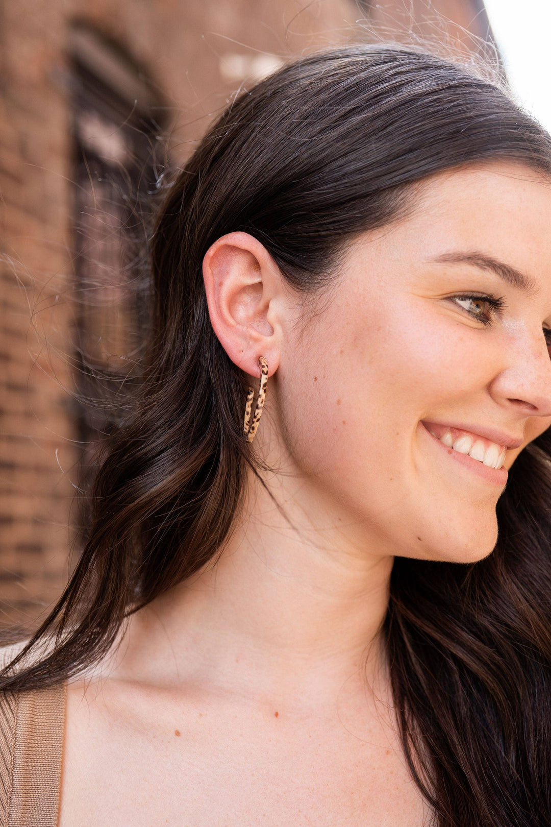Camy Hoops - Brown Dot // Jewelry, Earrings, Fall SS96