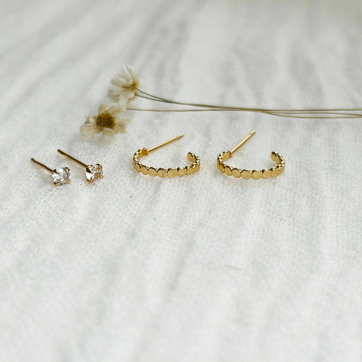Dainty Dot Hoop Stacking 