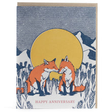 Load image into Gallery viewer, Anniversary Foxes in Love Card