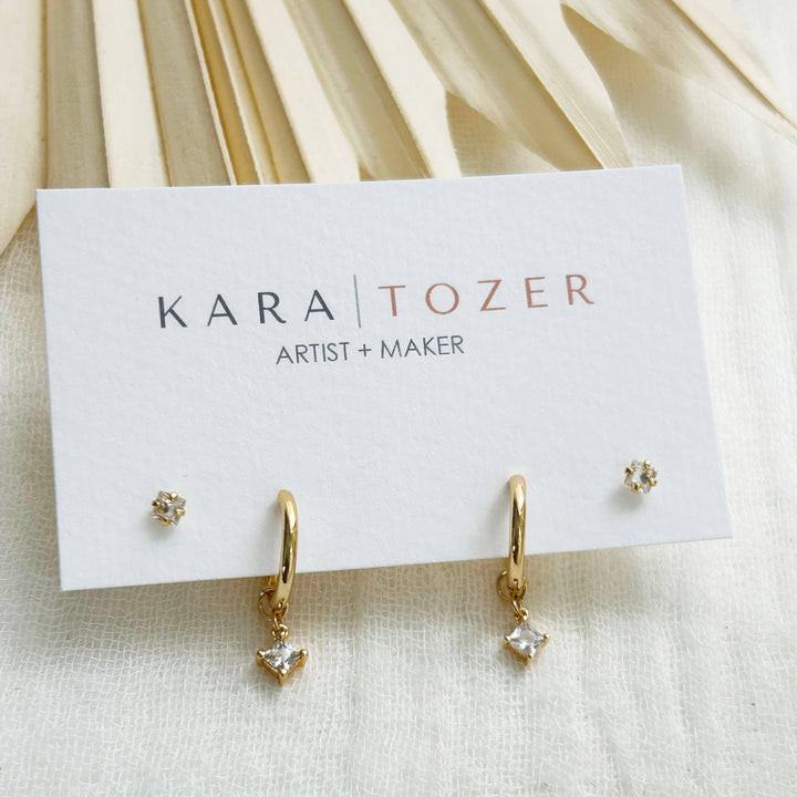 Dainty CZ Diamond Stacking Set 
