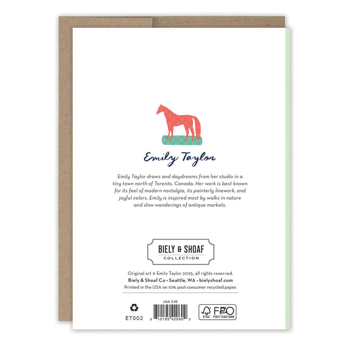 Bright Florals Vase Thank You Card