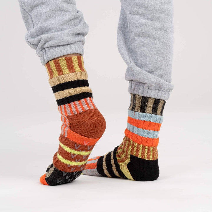 Patchwork Stripe House Socks