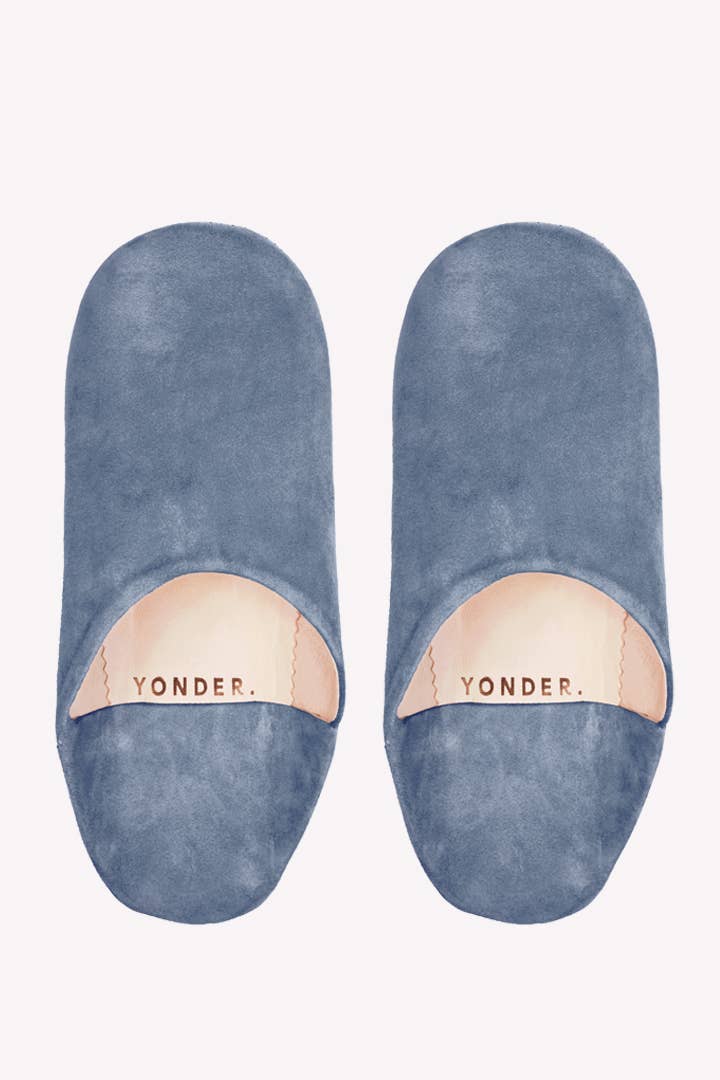 Suede Babouche Slippers | Denim