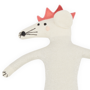 Cotton Knit Stuffed Animal Soft Toy - Party Mouse