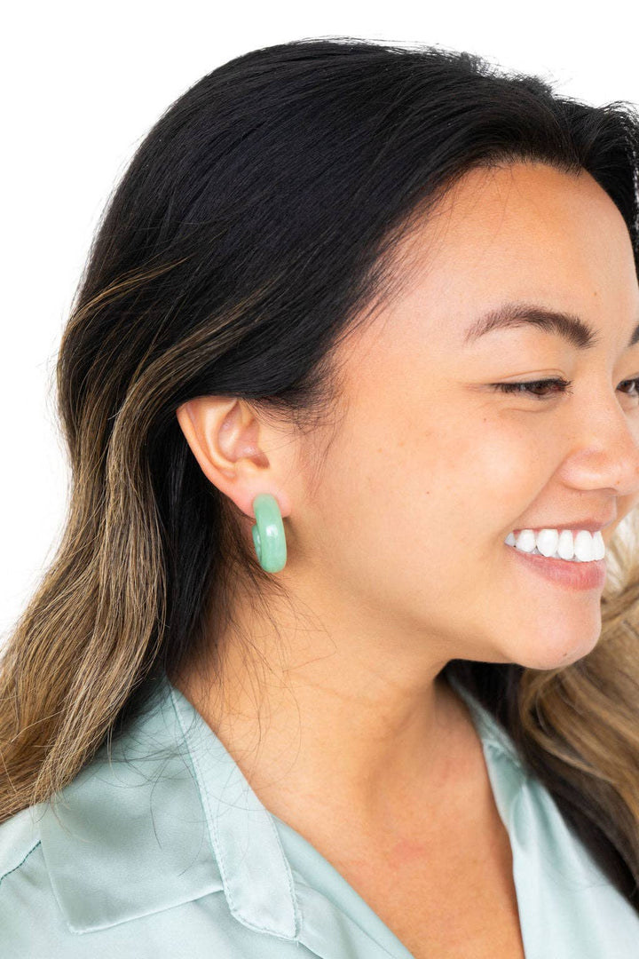 Chloe Hoops - Sage // Jewelry, Earrings, Fall SS231