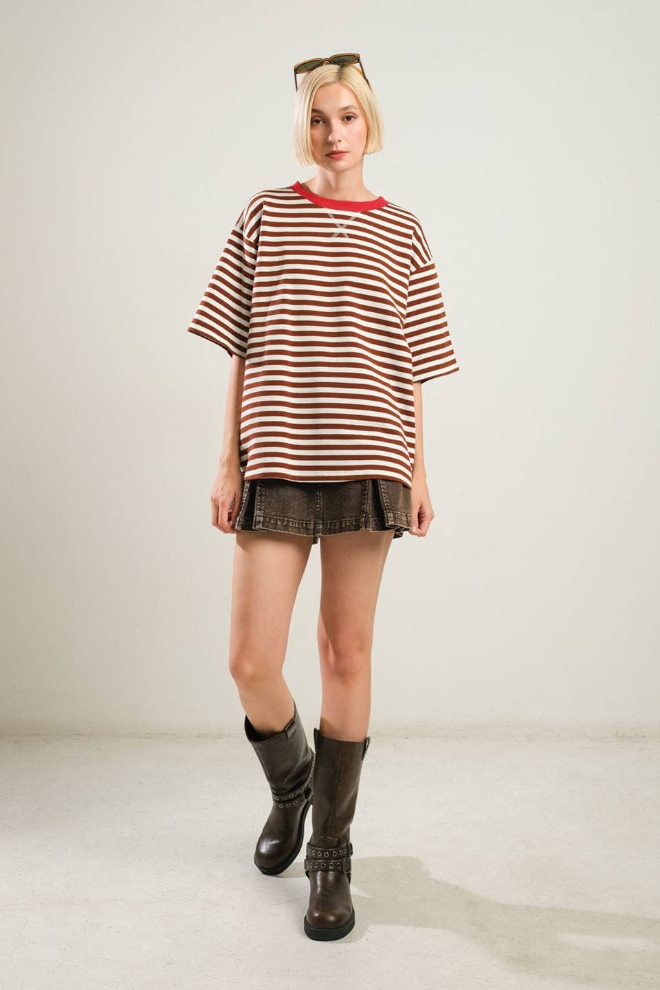 A striped knit top - FT1255