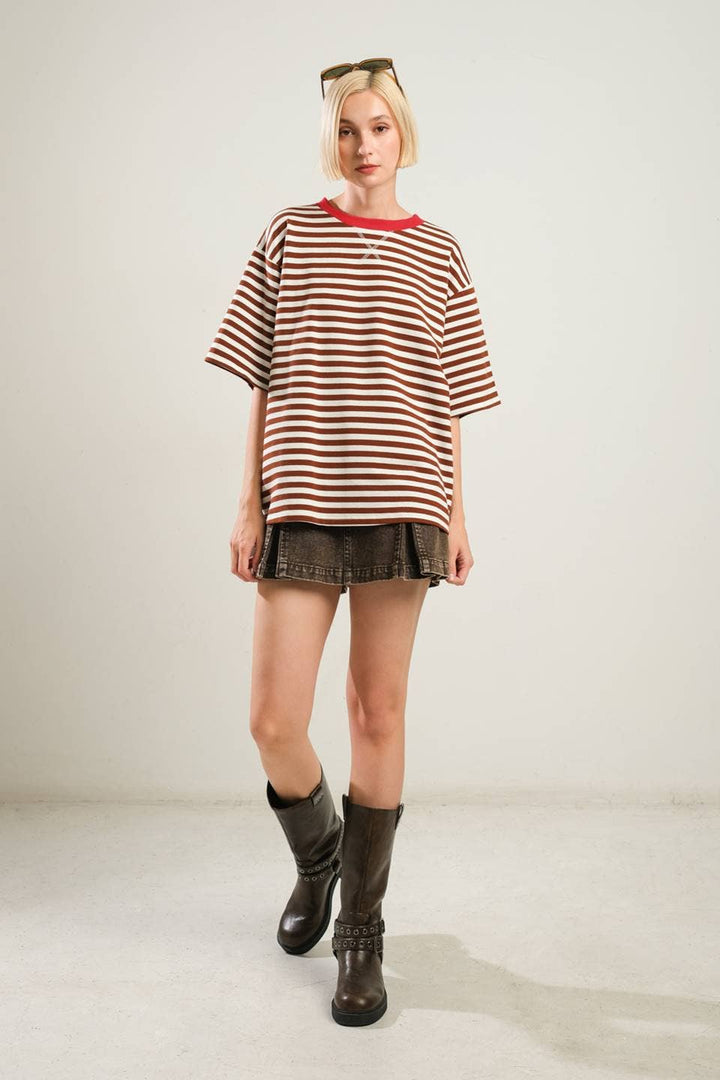 A striped knit top - FT1255