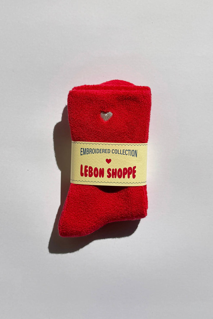 Embroidered Cloud Socks