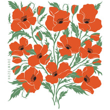 Load image into Gallery viewer, Poppies Tea Towel / Kitchen Decor / USA Made HM104