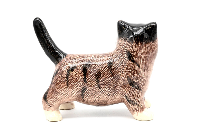 MiniL128 Decorative Miniature Ceramic Tiny L Tabby cat
