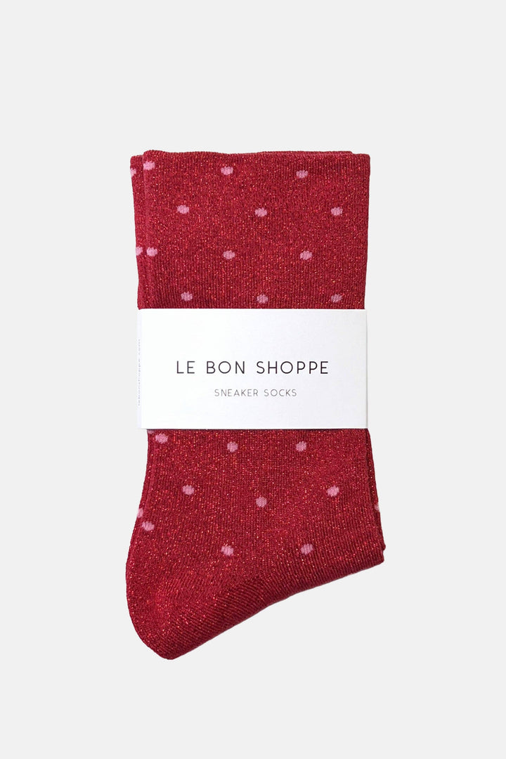 Lurex Patterned Sneaker Socks
