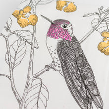 Load image into Gallery viewer, Anna&#39;s Hummingbird Tea Towel - West Coast Birds