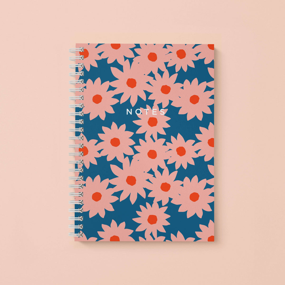 MODERN FLOWERS SPIRAL NOTEBOOK - Blank Pages MW54