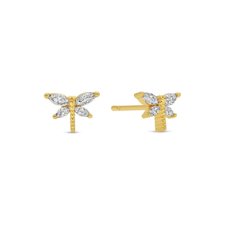 Dragonfly Studs On Velvet Gift Tag SP985